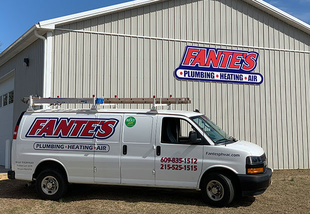 Fantes van before going to an air conditioner installation job