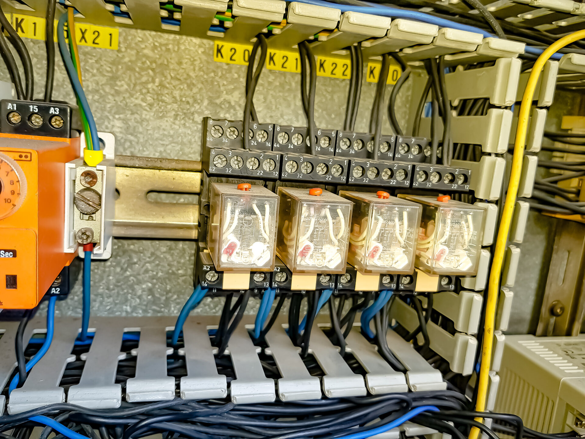 interior of a restaurant electrician repair electric of elevator them check safety line. interior of a restaurant electrician repair electric of elevator them check safety line.